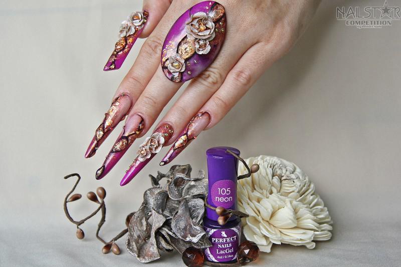 Purple nails - Műköröm képek, Köröm minták, Műköröm minták  